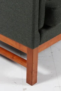 Pamono Model EJ315 2-Seater Sofa in Wool, Cherrywood and Leather by Erik Jørgensen, 2000s><noscript><img width=