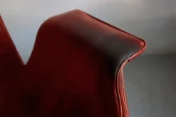 Best Pamono Model FK 6725 Desk Swivel Chair in Red Leather by Preben Fabricius & Jørgen Kastholm for Kill International, 1960s