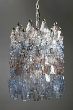 Pamono Model Poliedri Chandelier by Carlo Scarpa for Venini, 1955><noscript><img width=
