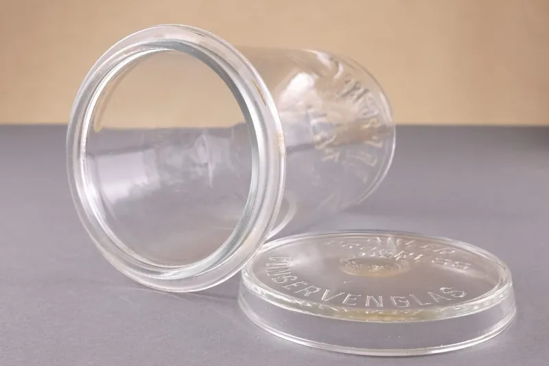 Pamono Model Progress Storage Glasses from Glashüttenwerke Adlerhütten, 1936, Set of 2> Glassware