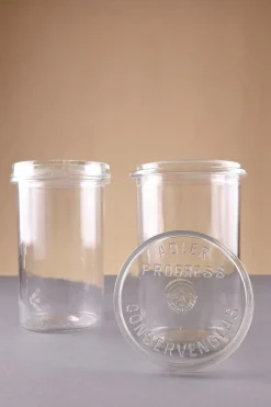 Pamono Model Progress Storage Glasses from Glashüttenwerke Adlerhütten, 1936, Set of 2><noscript><img width=