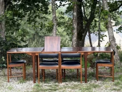 Pamono Model T3 Extendable Dining Table in Walnut by Tom Robertson for McIntosh, 1970s><noscript><img width=