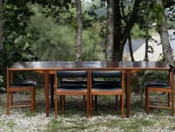 Pamono Model T3 Extendable Dining Table in Walnut by Tom Robertson for McIntosh, 1970s><noscript><img width=