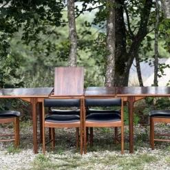 Clearance Pamono Model T3 Extending Dining Table in Walnut by Tom Robertson for McIntosh, 1970s