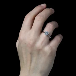 Pamono Modern 1.21 Carat e.vs1 Diamond 18 Karat White Gold Solitaire Ring><noscript><img width=