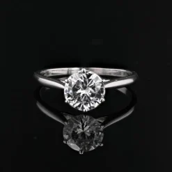 Pamono Modern 1.21 Carat e.vs1 Diamond 18 Karat White Gold Solitaire Ring><noscript><img width=