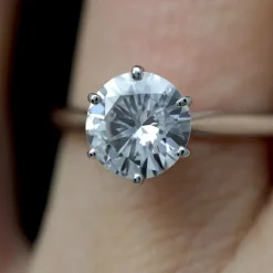 Pamono Modern 1.21 Carat e.vs1 Diamond 18 Karat White Gold Solitaire Ring><noscript><img width=