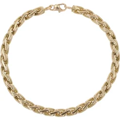 Pamono Modern 18 Karat Yellow Gold Oval Twisted Links Bracelet> Bracelets