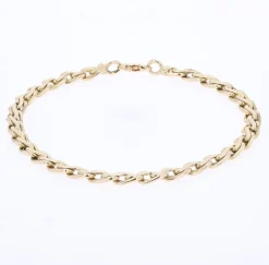 Pamono Modern 18 Karat Yellow Gold Oval Twisted Links Bracelet><noscript><img width=