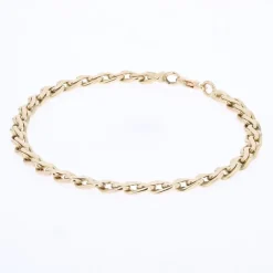 Pamono Modern 18 Karat Yellow Gold Oval Twisted Links Bracelet><noscript><img width=
