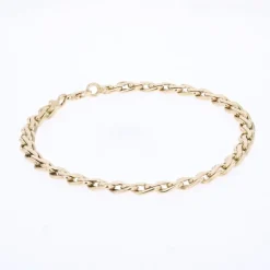 Pamono Modern 18 Karat Yellow Gold Oval Twisted Links Bracelet><noscript><img width=