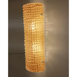 Pamono Modern Amber Cocodrile Murano Glass Wall Sconce by Simoeng> Wall Lights & Sconces