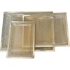 Pamono Modern Brass and Acrylic Trays in the style of Dior Home, 1970s, Set of 3> Trays