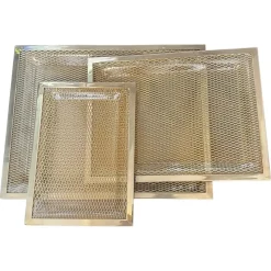 Pamono Modern Brass and Acrylic Trays in the style of Dior Home, 1970s, Set of 3> Trays