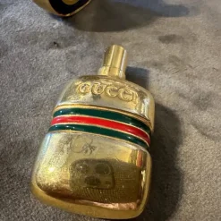 Pamono Modern Brass and Enamel Scent Bottles from Gucci, 1980s, Set of 2
