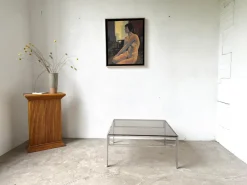 Pamono Modern Chrome and Smoked Glass Coffee Table, 1970> Coffee & Side Tables