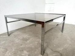 Pamono Modern Chrome and Smoked Glass Coffee Table, 1970><noscript><img width=