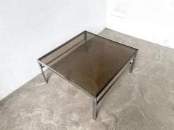 Pamono Modern Chrome and Smoked Glass Coffee Table, 1970><noscript><img width=