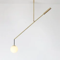 Outlet Pamono Modern Counterbalance Pendant Lamp in Solid Brass from Balance Lamp