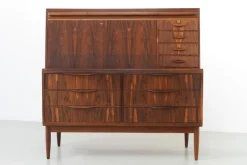 Pamono Modern Danish Rosewood Secretary Desk attributed to Erling Torvits, 1960s> Secretaires