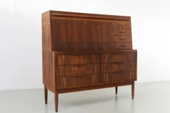 Pamono Modern Danish Rosewood Secretary Desk attributed to Erling Torvits, 1960s> Secretaires