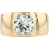 Outlet Pamono Modern French Diamond 18 Karat Yellow Gold Bangle Ring