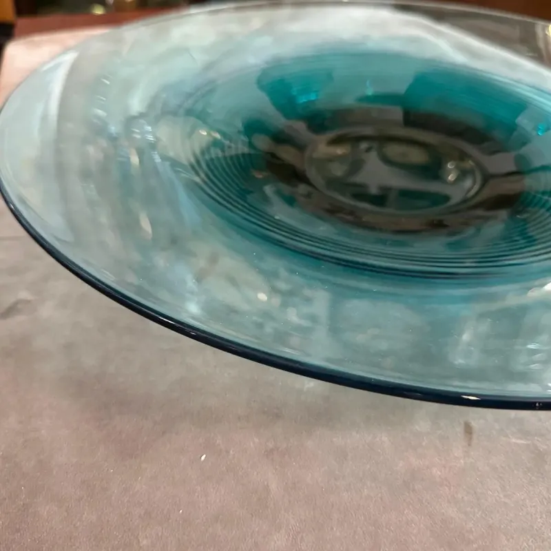 Pamono Modern Green and Black Murano Glass Centerpiece from Veart, 1980s> Dinnerware Accessories