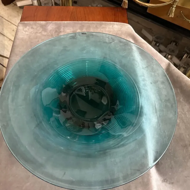 Pamono Modern Green and Black Murano Glass Centerpiece from Veart, 1980s> Dinnerware Accessories
