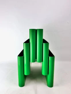 Pamono Modern Green Model 4675 Magazine Rack by Giotto Stoppino for Kartell, Italy, 1970s><noscript><img width=