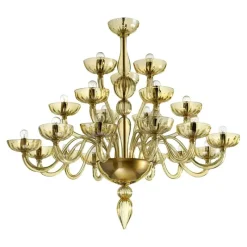 Pamono Modern Huge Champagne Murano Glass Chandelier by Simoeng> Ceiling Lights