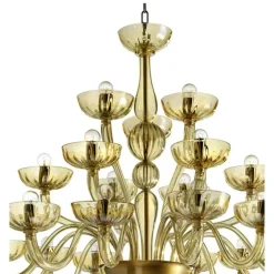 Pamono Modern Huge Champagne Murano Glass Chandelier by Simoeng><noscript><img width=