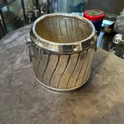 Pamono Modern Italian Silver Plated Wine Cooler by Calegaro, 1980s><noscript><img width=