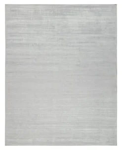 New Pamono Modern Rug in Gray and Off-White Stripe from R&K Principal Jahanshah Nazmiyal
