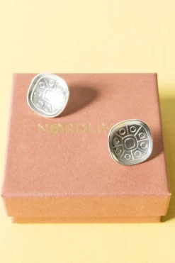Outlet Pamono Modern Silver Earrings from Atelier Borgila, 1958, Set of 2