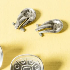 Outlet Pamono Modern Silver Earrings from Atelier Borgila, 1958, Set of 2
