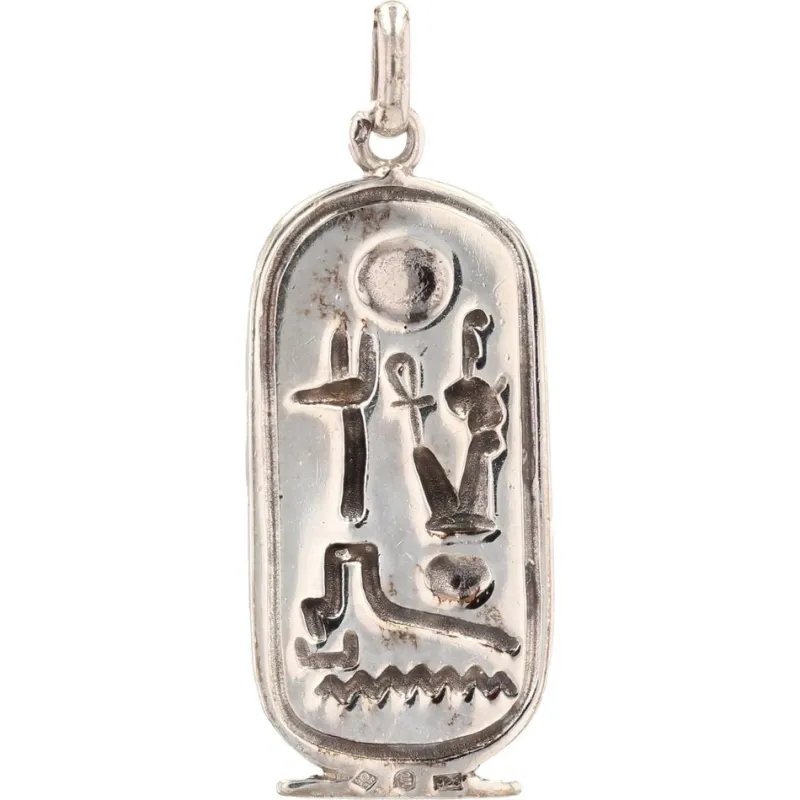 New Pamono Modern Silver Egyptian Cartouche Pendant
