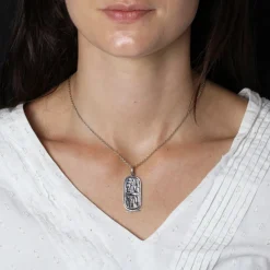 New Pamono Modern Silver Egyptian Cartouche Pendant