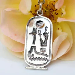 New Pamono Modern Silver Egyptian Cartouche Pendant