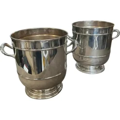 Pamono Modern Silver Plated Wine Coolers by Santandrea, 1970s, Set of 2