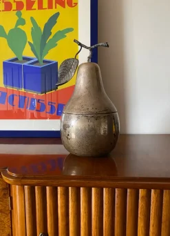 Pamono Modern Silver-Plated Pear Wine Cooler / Ice Bucket from Teghini Firenze, Italy, 1970s> Ice Buckets & Wine Coolers