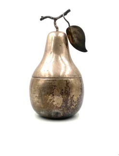 Pamono Modern Silver-Plated Pear Wine Cooler / Ice Bucket from Teghini Firenze, Italy, 1970s><noscript><img width=