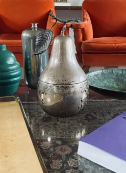 Pamono Modern Silver-Plated Pear Wine Cooler / Ice Bucket from Teghini Firenze, Italy, 1970s><noscript><img width=