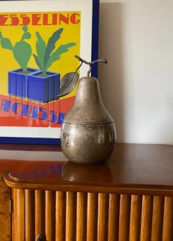 Pamono Modern Silver-Plated Pear Wine Cooler / Ice Bucket from Teghini Firenze, Italy, 1970s><noscript><img width=