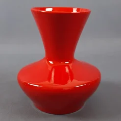 Pamono Modern Space Age Red Ceramic Vase by Pietro Arosio for Parravicini, 1970s> Vases