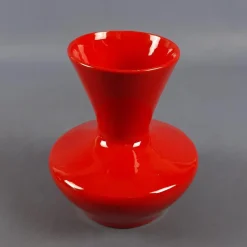 Pamono Modern Space Age Red Ceramic Vase by Pietro Arosio for Parravicini, 1970s> Vases