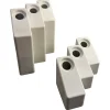 Pamono Modern White Ceramic Design Vases by Enzo Bicchioli for Il Picchio, 1970s, Set of 2> Vases