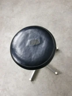 Discount Pamono Modernist Bauhaus Swivel Stool in Chrome, 1950s
