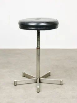 Discount Pamono Modernist Bauhaus Swivel Stool in Chrome, 1950s