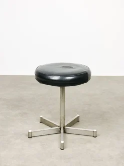 Discount Pamono Modernist Bauhaus Swivel Stool in Chrome, 1950s