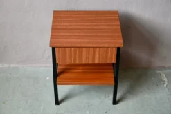 Pamono Modernist Bedside Table in Wood and Metal, 1960s><noscript><img width=